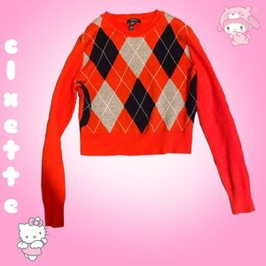 Forever 21 plaid cropped sweater